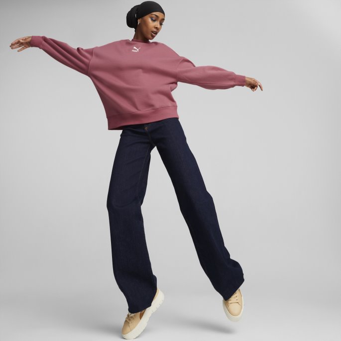 Klassikere Oversized Sweatshirt Med Rund Hals For Damer Puma På Salg