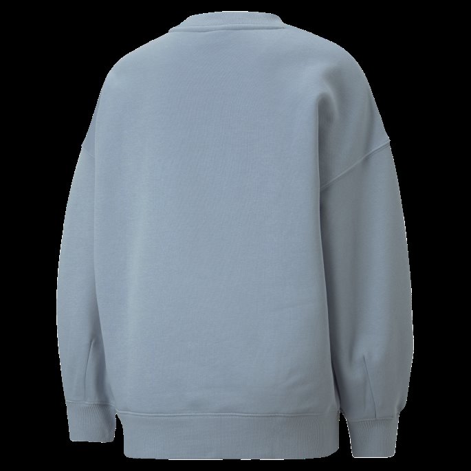 Puma På Tilbud Klassikere Oversized Crewneck Sweatshirt Dame Blå Vask
