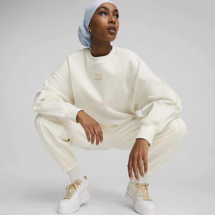 Ingen Fargeklassikere Oversized Crewneck Damegenser Puma På Tilbud