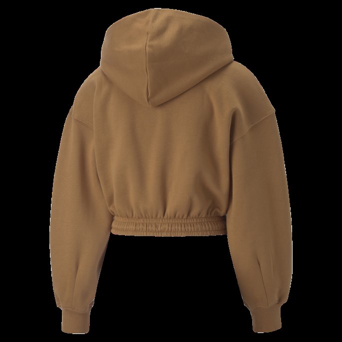Desert Tan Puma På Tilbud Klassikere Cropped Hettegenser Kvinner