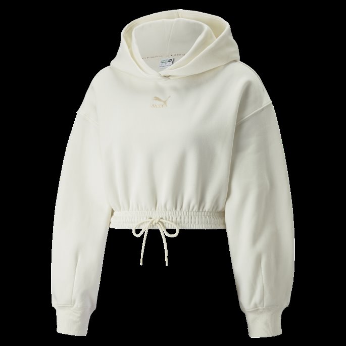 Ingen Farge Puma På Tilbud Klassikere Cropped Hettegenser For Kvinner