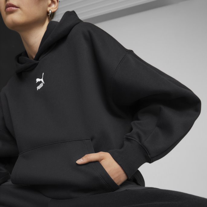 Klassikere Oversized Hettegenser Kvinner Puma På Tilbud Svart