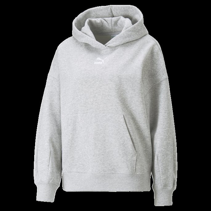 Lys Grå Lyng Puma På Tilbud Klassikere Oversized Hettegenser Dame