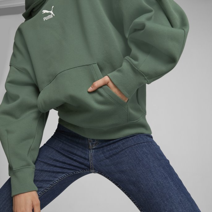 Puma På Tilbud Dyp Skog Klassikere Oversized Hettegenser Kvinner