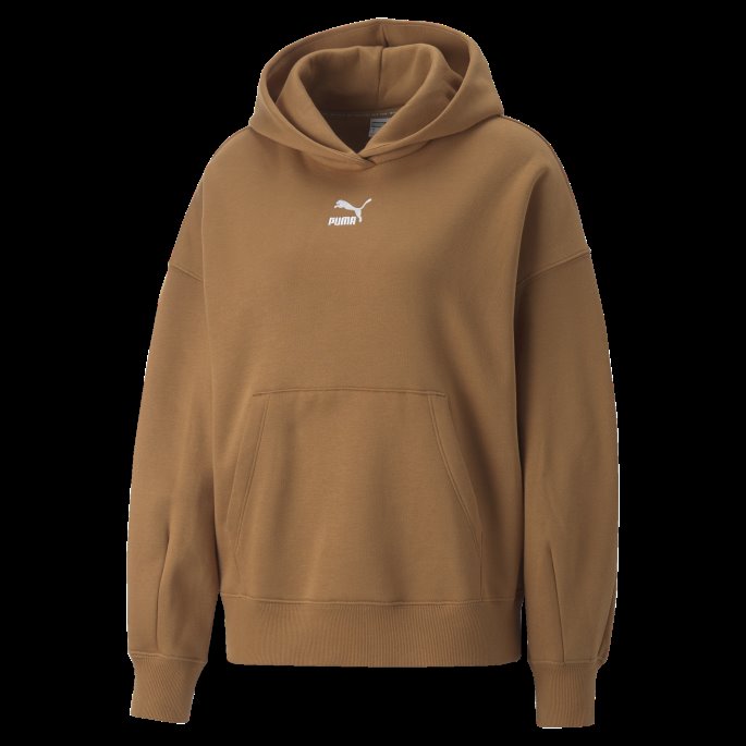 Desert Tan Klassikere Oversized Hettegenser Kvinner Puma På Tilbud