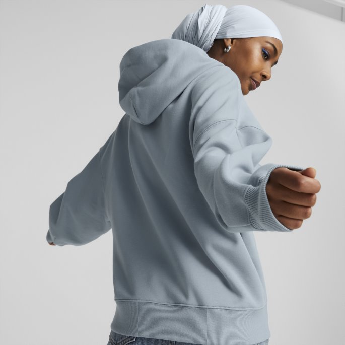 Blue Wash Classics Oversized Hettegenser Kvinner Puma På Tilbud