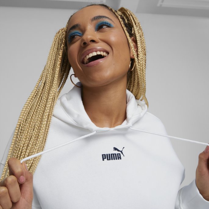 Puma På Tilbud Power Safari Hettegenser For Kvinner Hvit
