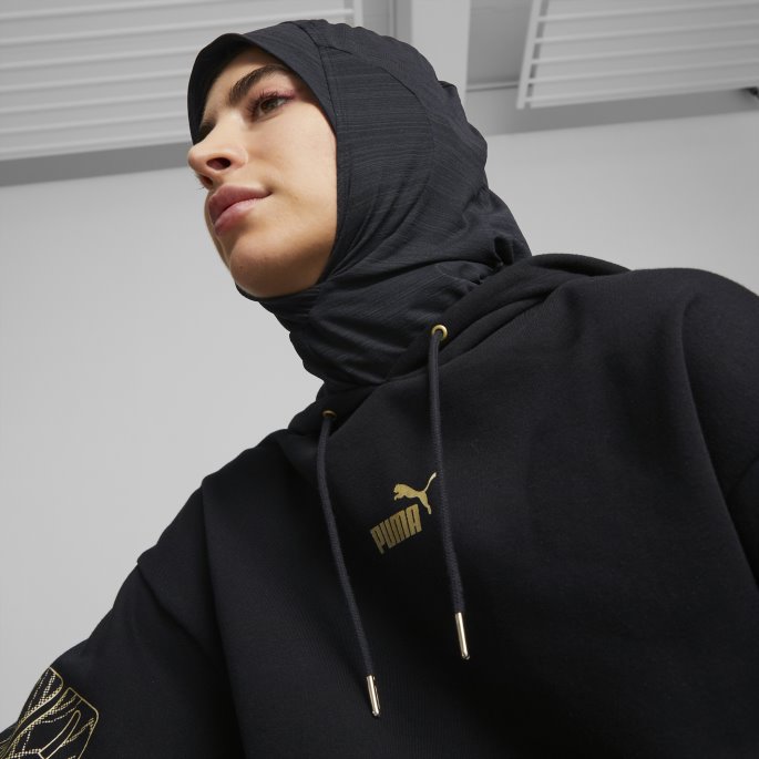 Puma På Tilbud Black Power Deco Glam Hettegenser For Kvinner