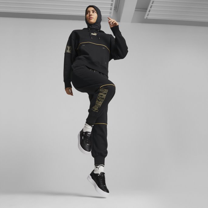 Puma På Tilbud Black Power Deco Glam Hettegenser For Kvinner