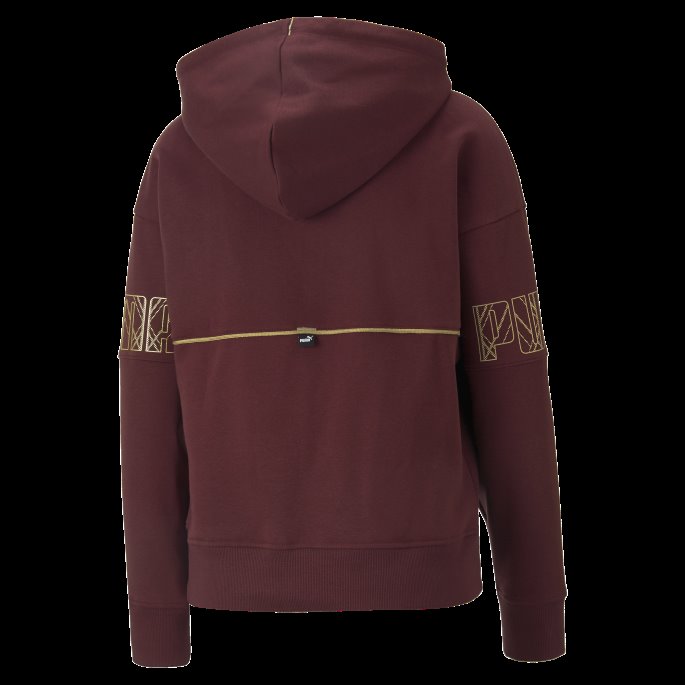 Aubergine Puma På Tilbud Power Deco Glam Hettegenser For Kvinner