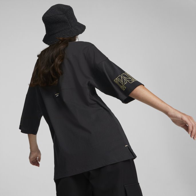 Svart Puma På Tilbud Power Deco Glam Tee Kvinner