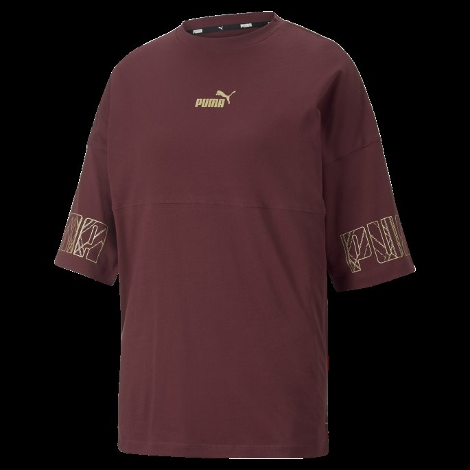 Power Deco Glam Tee Kvinner Puma På Tilbud Aubergine