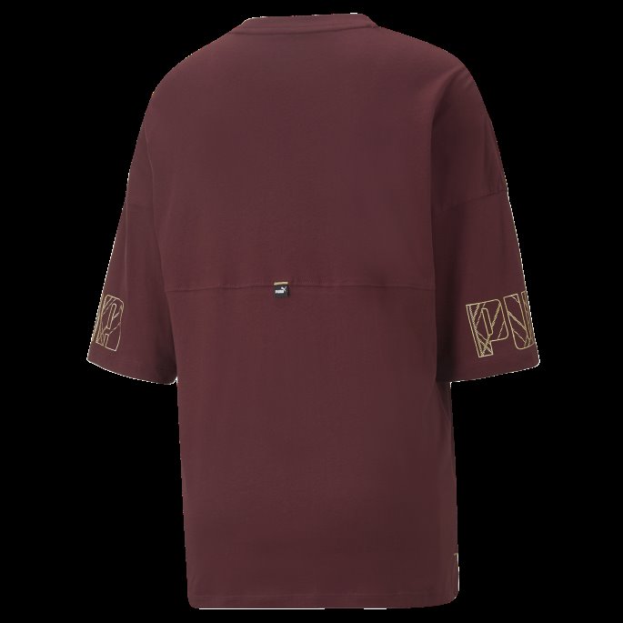 Power Deco Glam Tee Kvinner Puma På Tilbud Aubergine