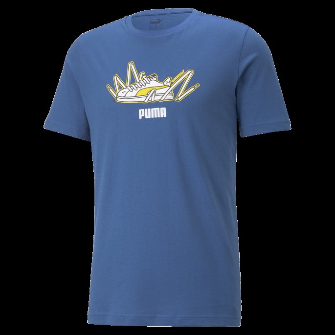 Sneaker Grafisk T-skjorte Herre Puma På Salg Lake Blue