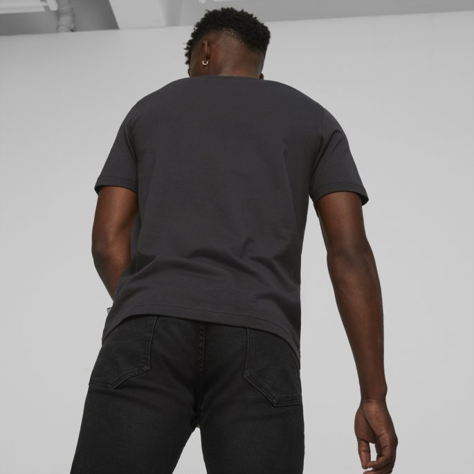 Puma På Salg Svart Monogram Grafisk Tee Menn