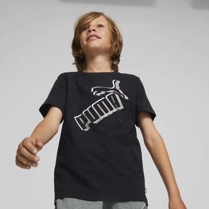 Black Essentials+ Logolab Tee Youth Puma På Salg