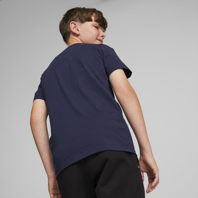 Essentials+ Logolab Tee Youth Peacoat Puma På Salg