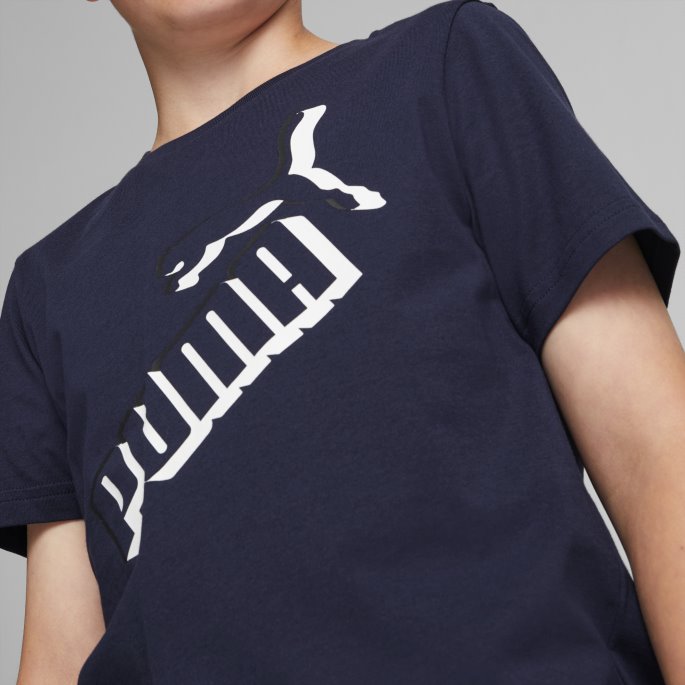 Essentials+ Logolab Tee Youth Peacoat Puma På Salg