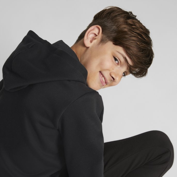 Puma På Tilbud Black Essentials+ Logolab Hettegenser Ungdom