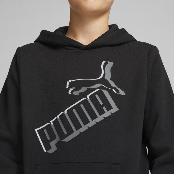 Puma På Tilbud Black Essentials+ Logolab Hettegenser Ungdom