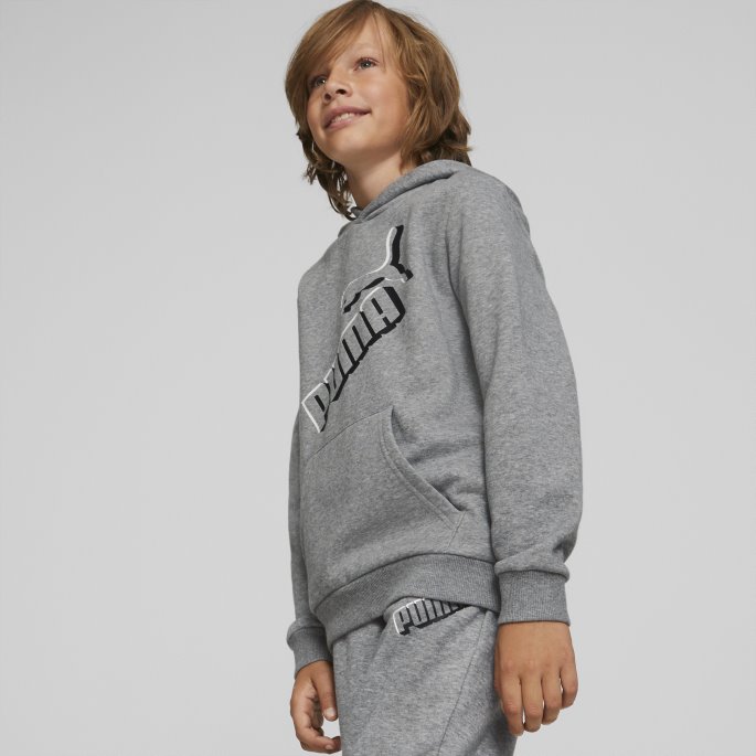 Medium Grå Lyng Essensielle+ Logolab Hettegenser Ungdom Puma På Salg