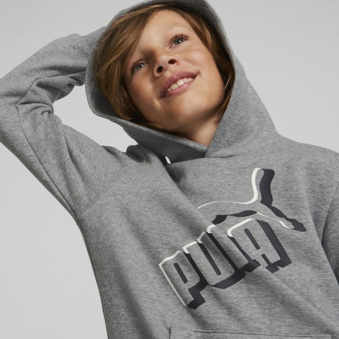 Medium Grå Lyng Essensielle+ Logolab Hettegenser Ungdom Puma På Salg