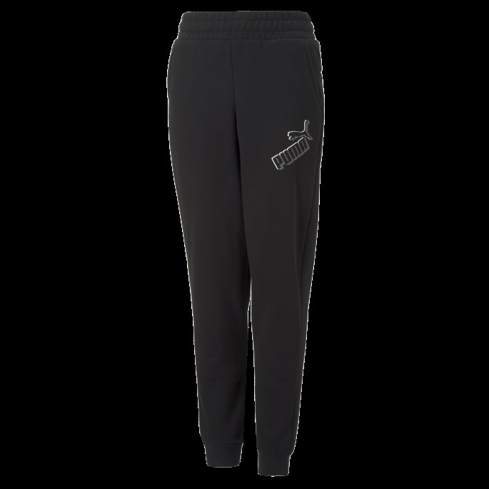 Puma På Tilbud Svart Essentials+ Logo Joggebukse Ungdom