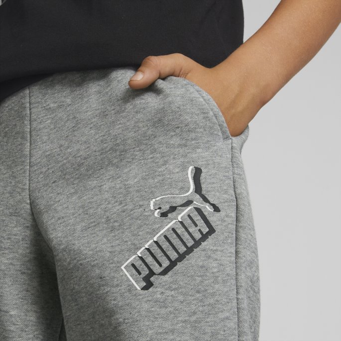 Essentials+ Logo Joggebukse Ungdom Puma På Tilbud Mellomgrå Lyng