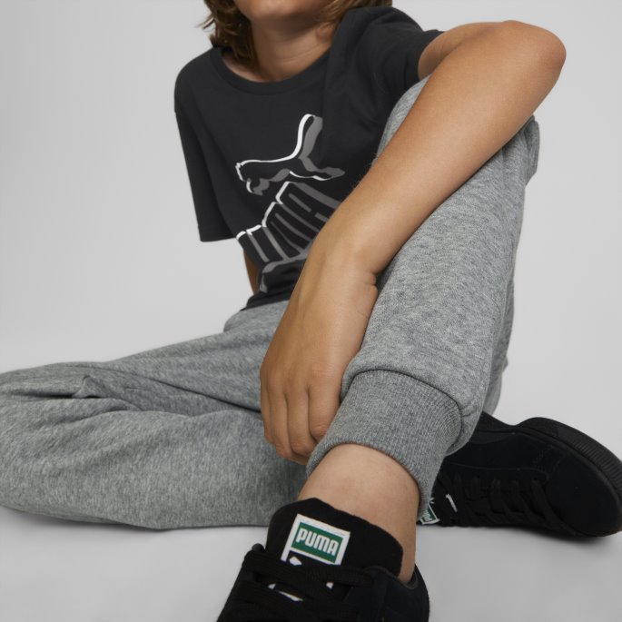 Essentials+ Logo Joggebukse Ungdom Puma På Tilbud Mellomgrå Lyng