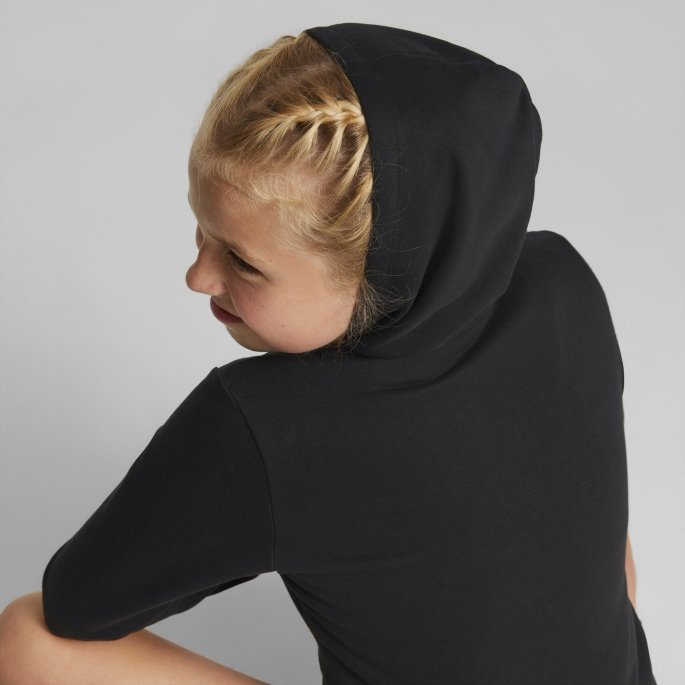 Svart Puma På Tilbud Essentials+ Logo Full Glidelås Hettegenser Ungdom