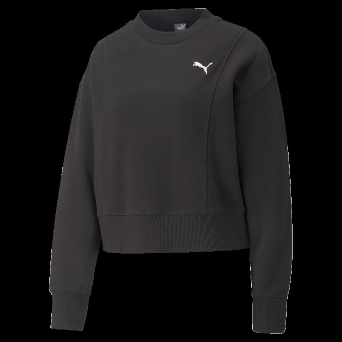 Svart Puma På Salg Hennes Crew Neck Sweatshirt Kvinner