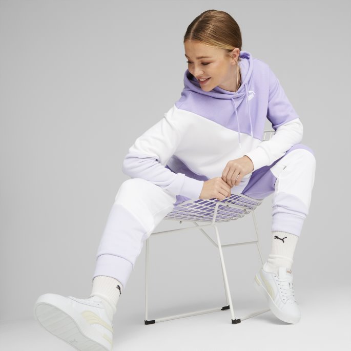 Puma På Tilbud Power Cat Hettegenser Kvinner Vivid Violet