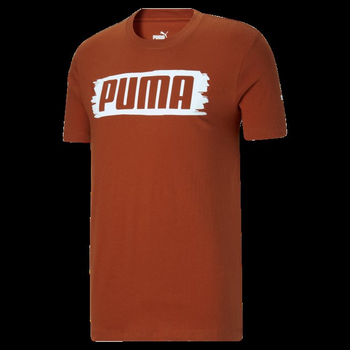 Puma På Tilbud Varm Kastanje Penselstrøk Logo T-skjorte For Menn