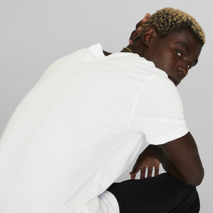 Puma På Salg Utenfor Boksen Herre Logo T-skjorte Hvit