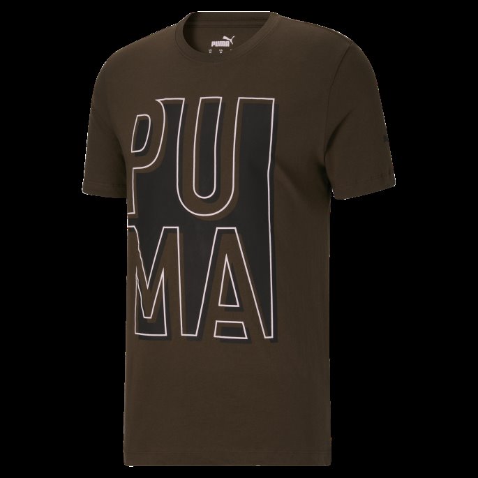 Dyp Oliven Utenfor Esken Herre Logo T-skjorte Puma På Salg