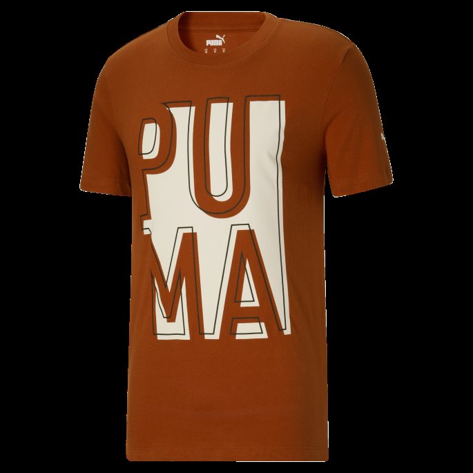 Varm Kastanje Utenfor Boksen Herre Logo T-skjorte Puma På Salg
