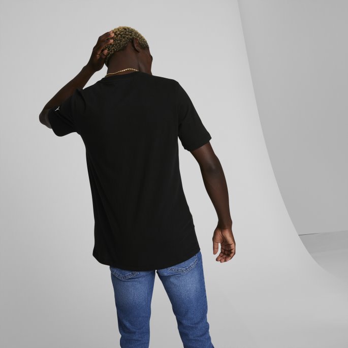 Svart Puma På Salg Rider Comic Herre Logo T-skjorte