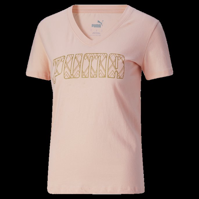 Rose Quartz Puma På Tilbud Deco Glam Logo T-skjorte For Kvinner