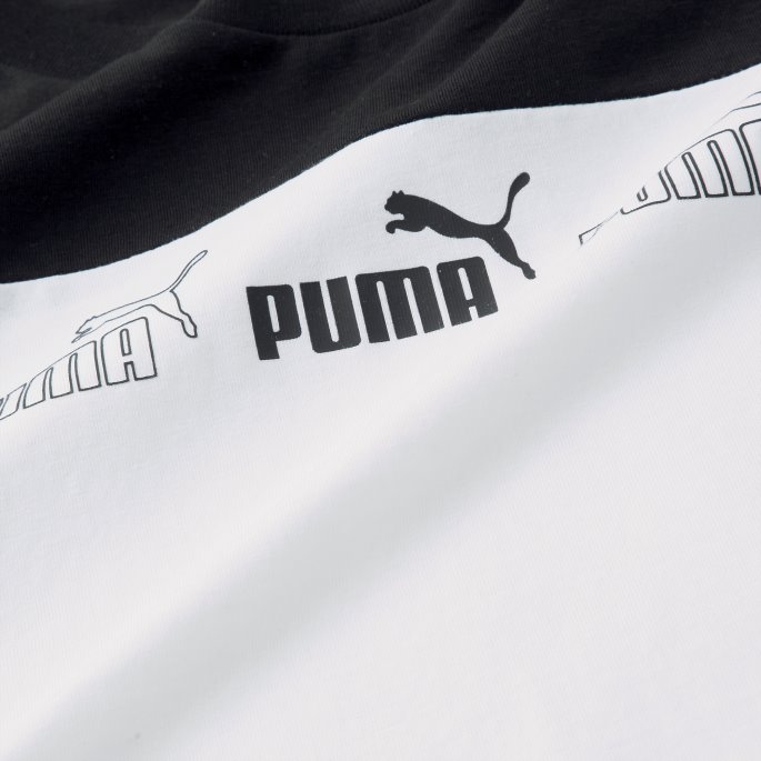 Rundt Blokken Tee Menn Puma På Tilbud Hvit-svart