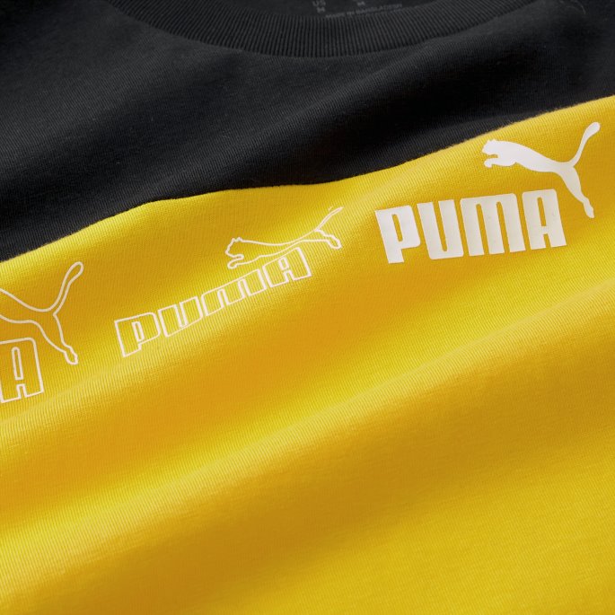 Puma På Tilbud Mandarin-svart Rundt Blokken Tee Menn