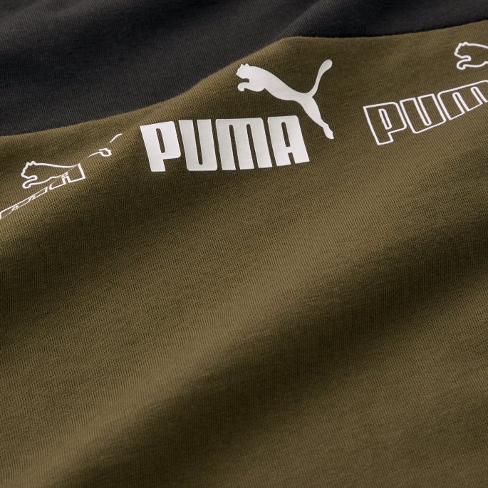 Rundt Blokken Tee Menn Puma På Salg Dyp Oliven-svart