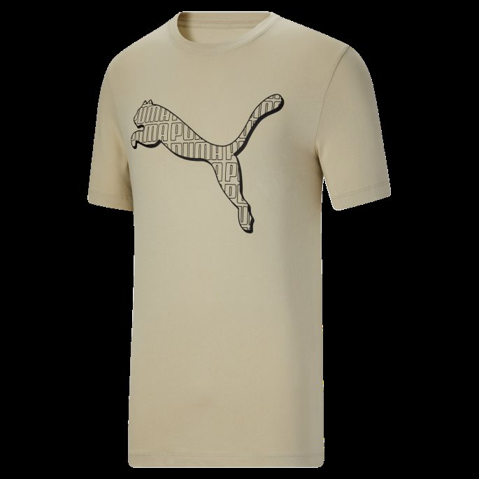 Puma På Tilbud Cat Fill Herre Grafisk T-skjorte Smågrå
