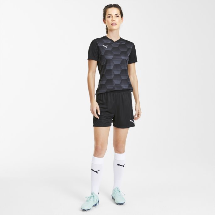 Lagfinale Strikket Fotball Dameshorts Svart Puma På Salg