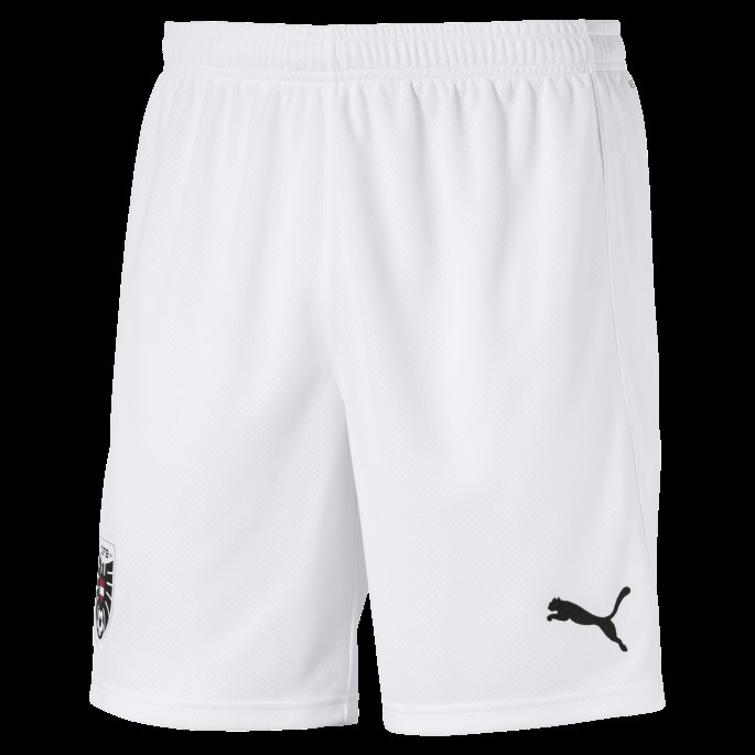 Puma På Tilbud Austria Home Replica Herreshorts Hvit-rød-svart