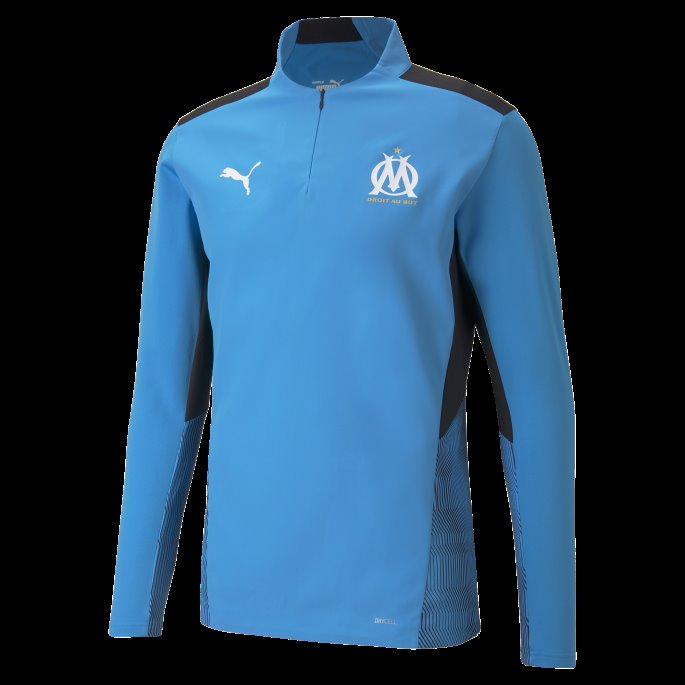 Bleu Azur-svart Puma På Salg Om Profftrening Quarter-zip Herrefotball Topp