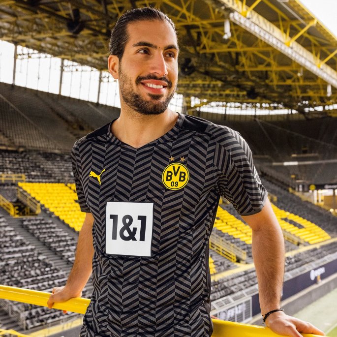 Puma På Tilbud Asfaltsvart Bvb Bortekopi Herretrøye