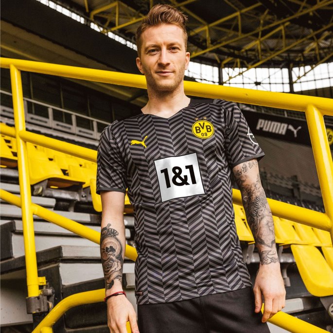 Puma På Tilbud Asfaltsvart Bvb Bortekopi Herretrøye