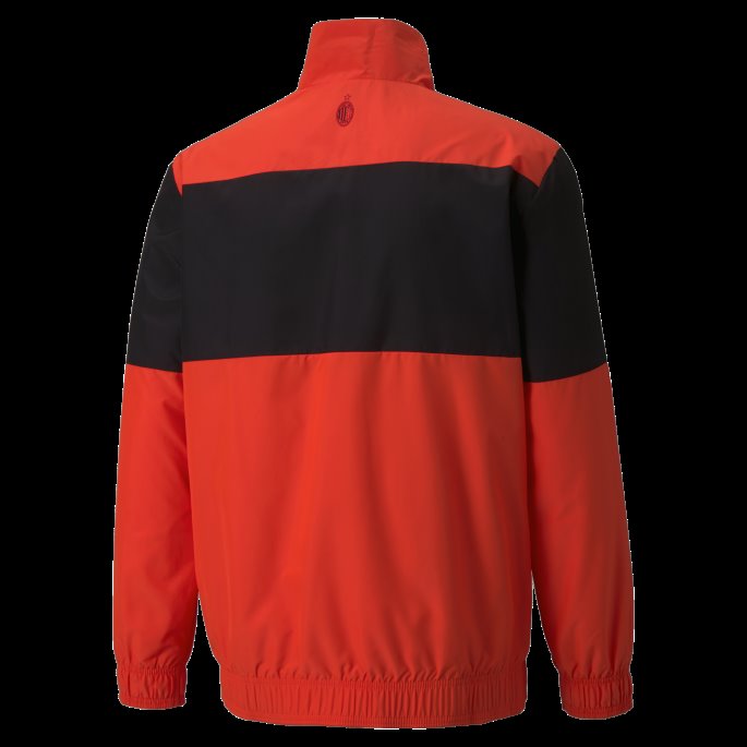 Puma På Tilbud Rød Blast-black Ac Milan Prematch Fotballjakke For Menn