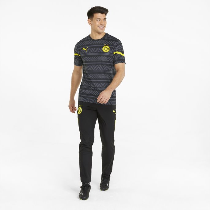 Svart-cyber Gul Puma På Salg Bvb Prematch Herretrøye