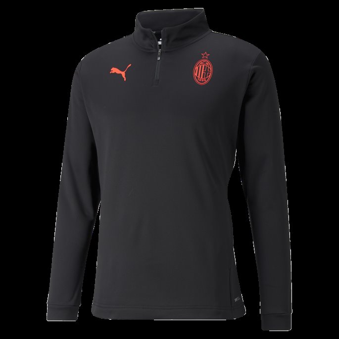 Puma På Tilbud Acm Prematch Quarter-zip Herrefotball Topp Svart-rød Blast